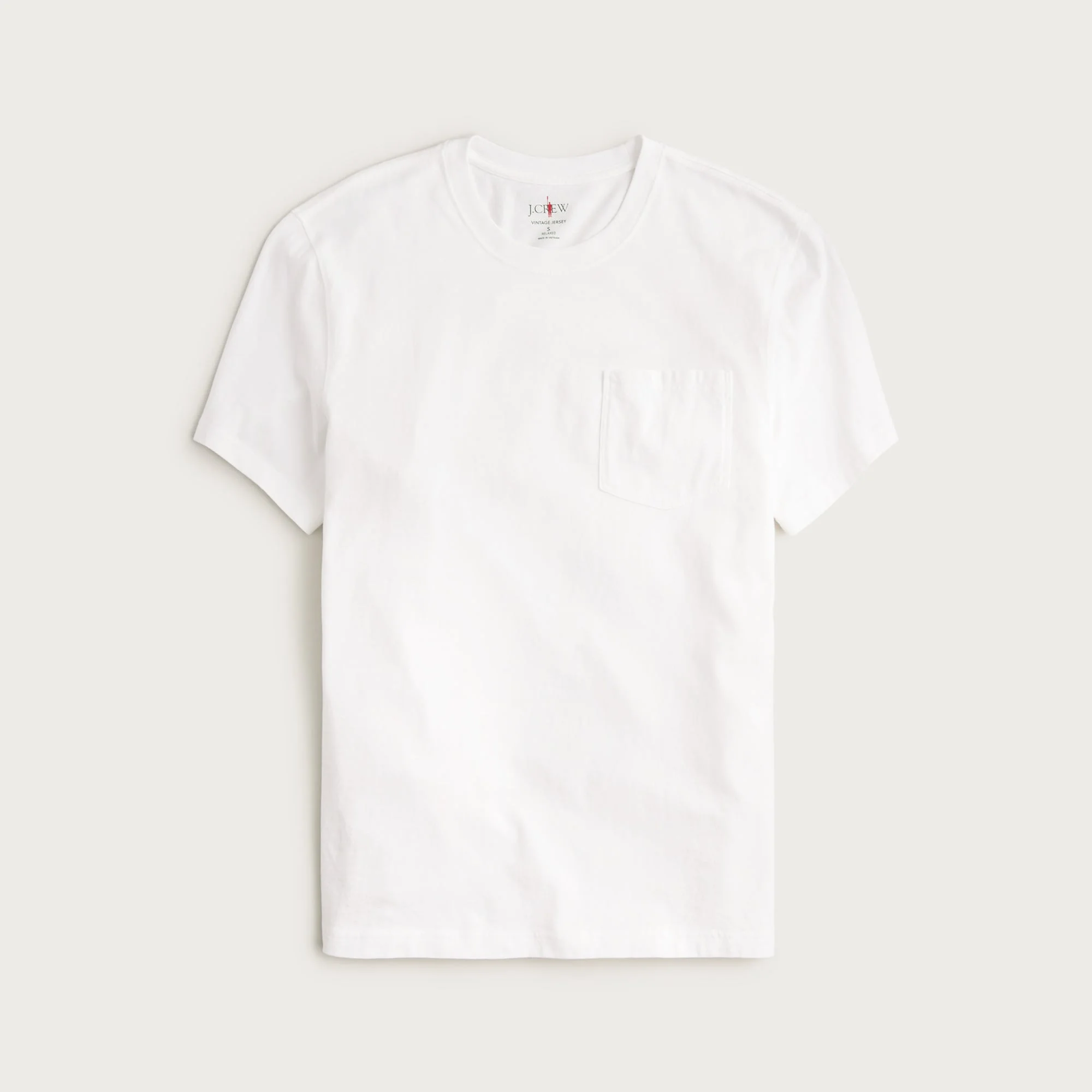 Vintage-wash cotton pocket T-shirt - 1
