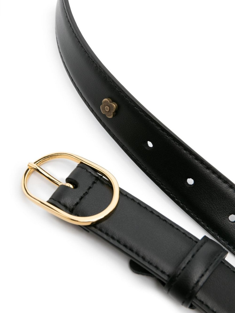 LARDINI logo-plaque leather belt outlook