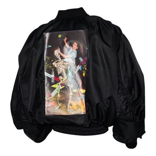 Off-White Pascal Applique Pilot Jacket Men's Black OMEH020F20FAB0011010 - 1