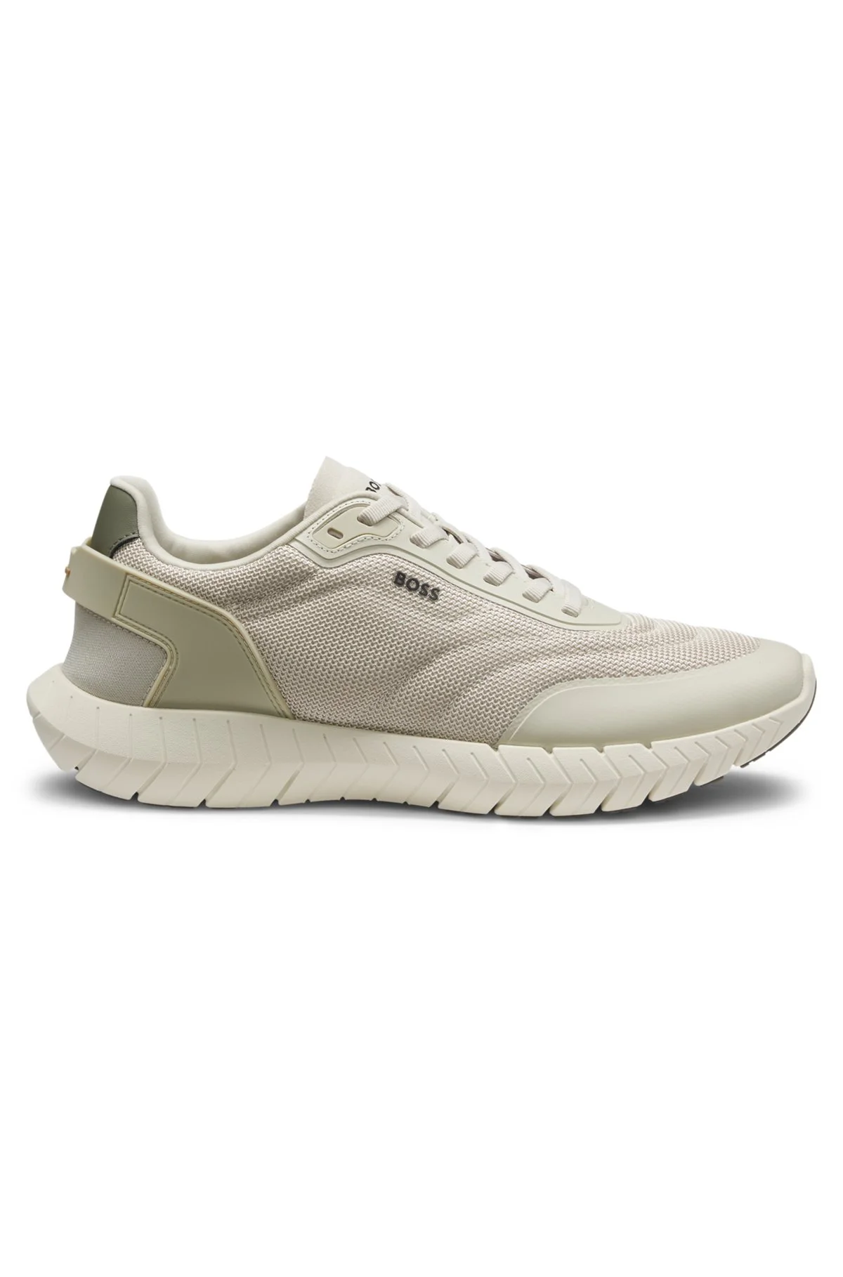 RUNNING SNEAKERS WITH LEATHER TRIMS - 1