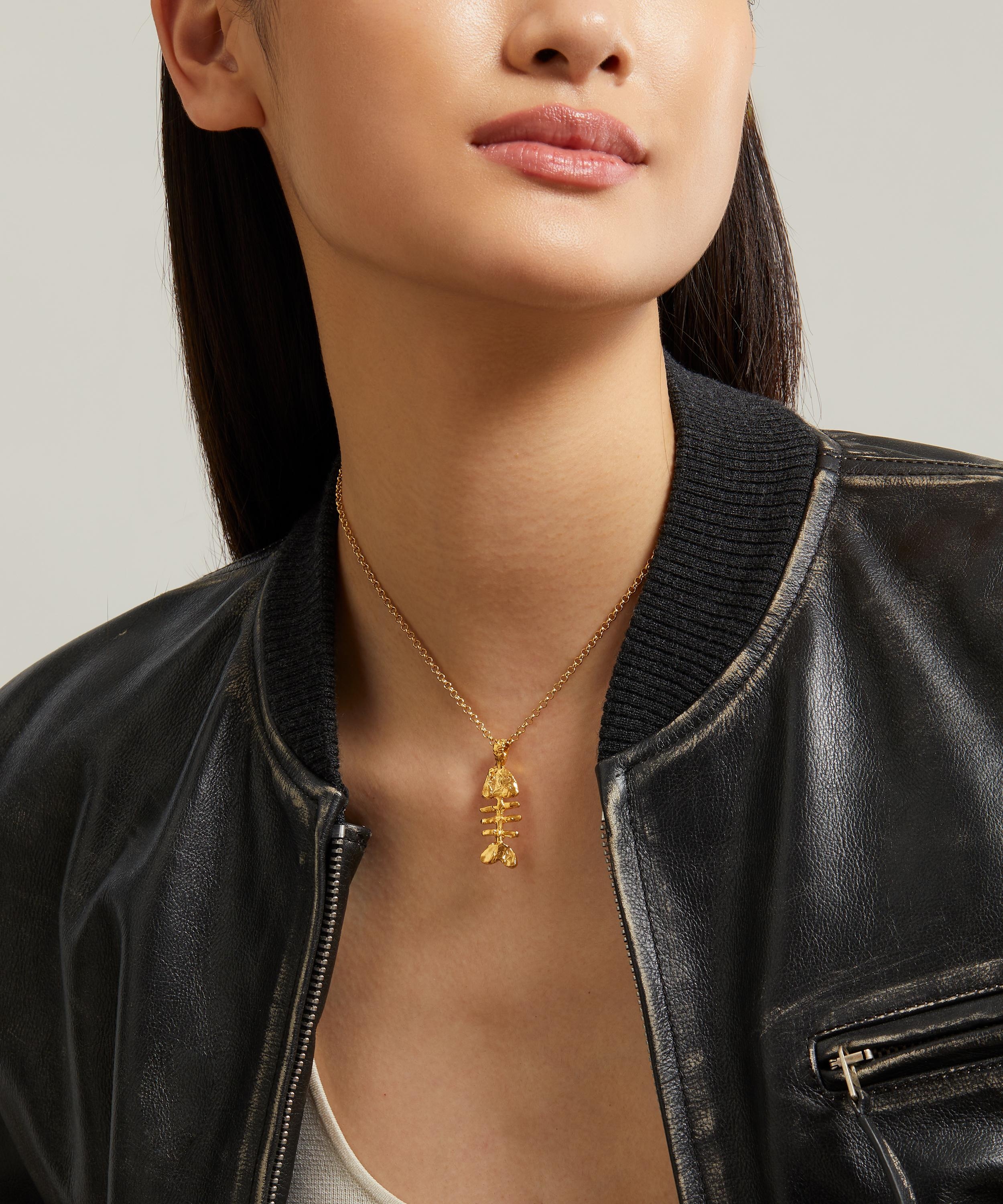 24ct Gold-Plated The Silhouette of Summer Pendant Necklace - 2