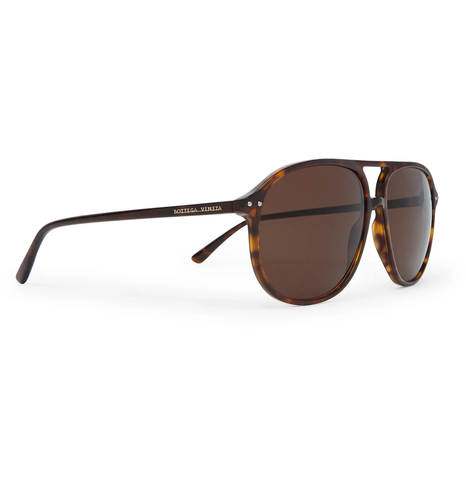 Aviator-Style Tortoiseshell Acetate Sunglasses - 3