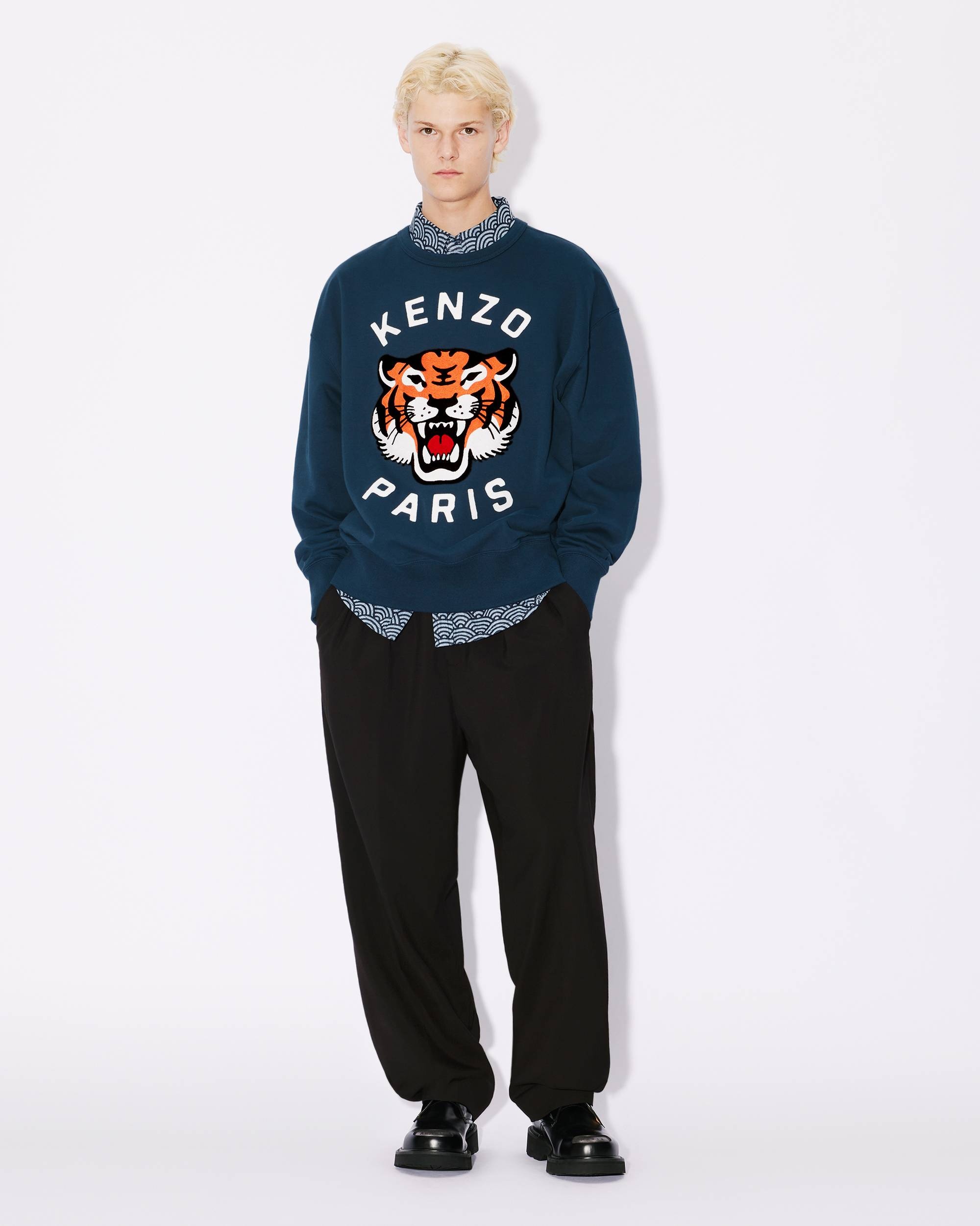 'KENZO Lucky Tiger' embroidered oversized genderless sweatshirt - 11