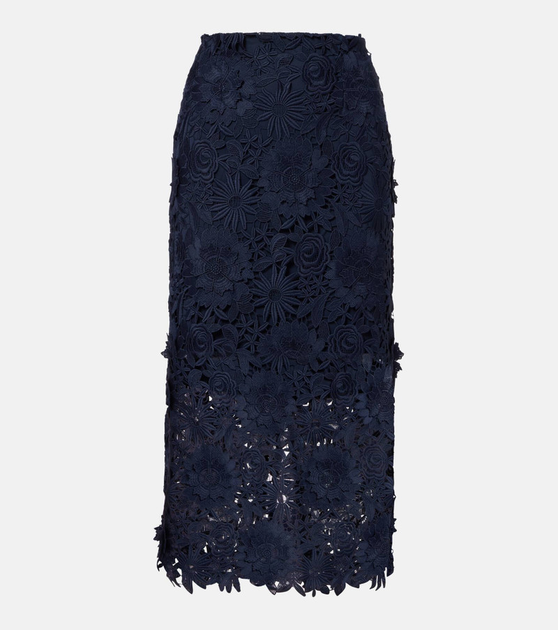 Guipure lace midi skirt 1
