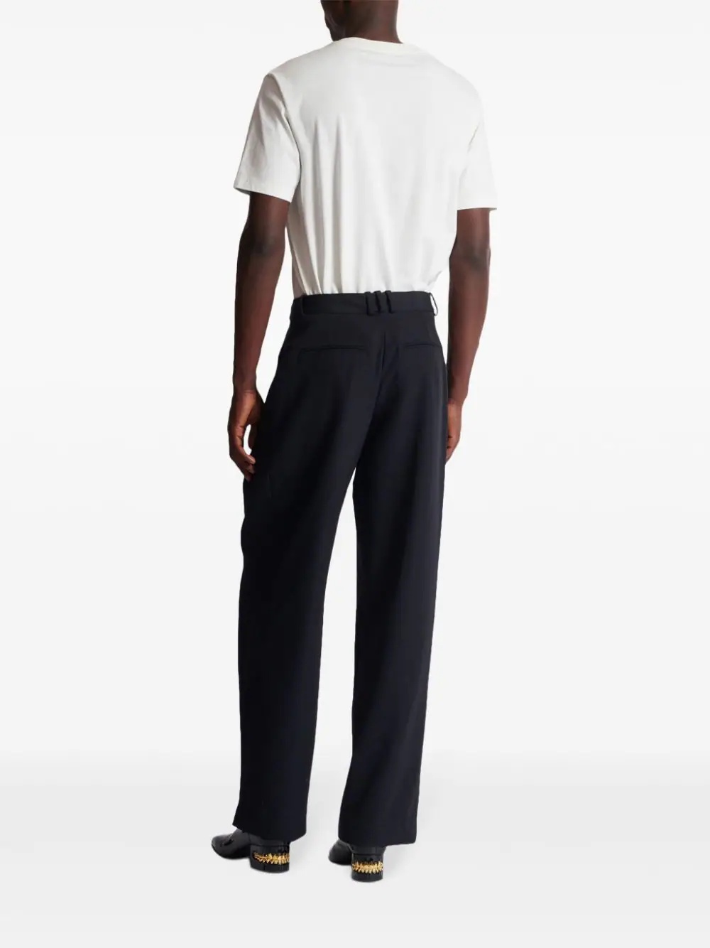 Pleated Grain De Poudre Trousers - 4