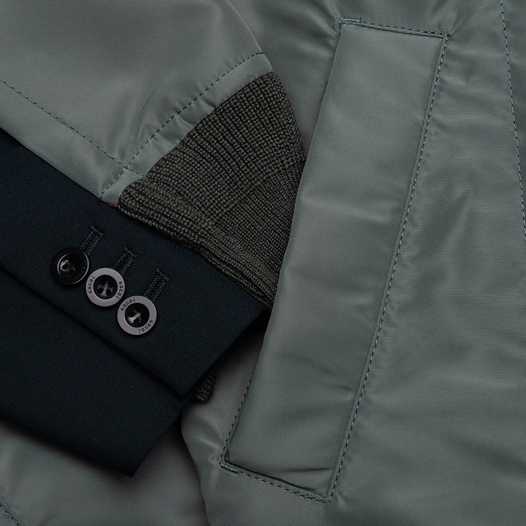 SUITING X NYLON TWILL JACKET - NAVY/KHAKI - 4