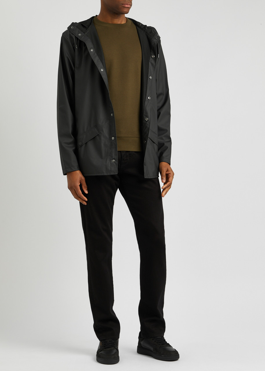 Short matte rubberised raincoat - 4