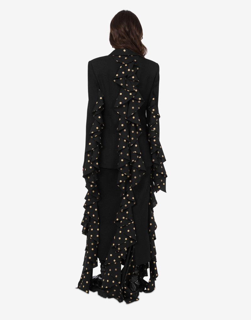 Moschino POLKA DOTS WOOL BLEND DIAGONAL JACKET outlook