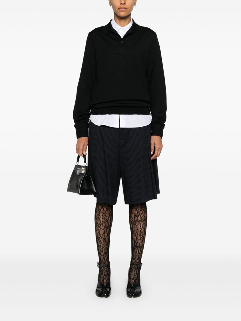 Maison Margiela fine-knit polo shirt outlook