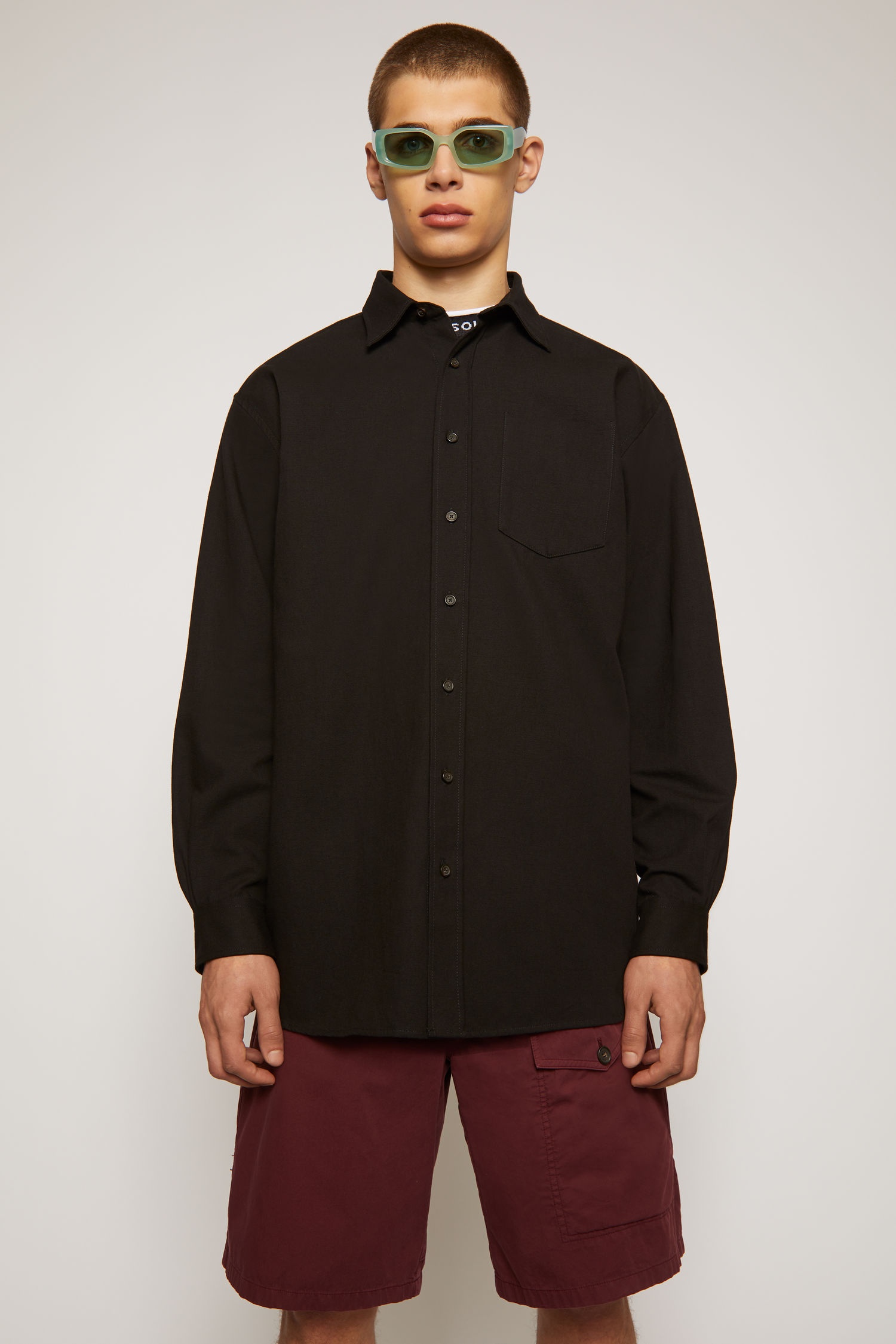 Embroidered shirt black - 3