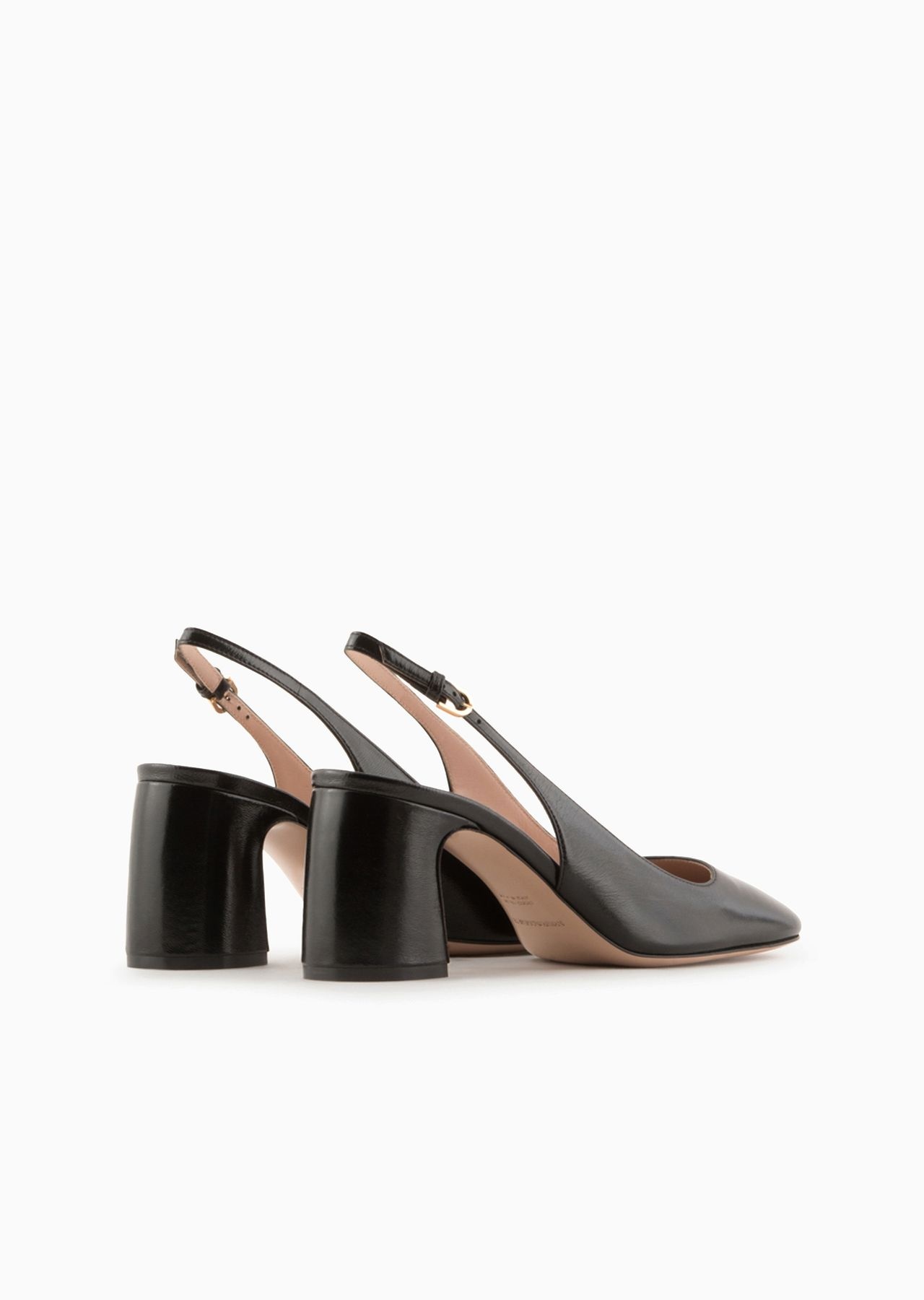 Patent leather slingback court shoes - 4