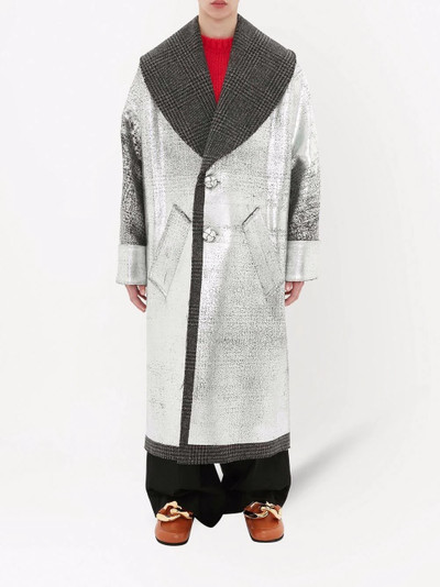 JW Anderson foiled long oversized coat outlook