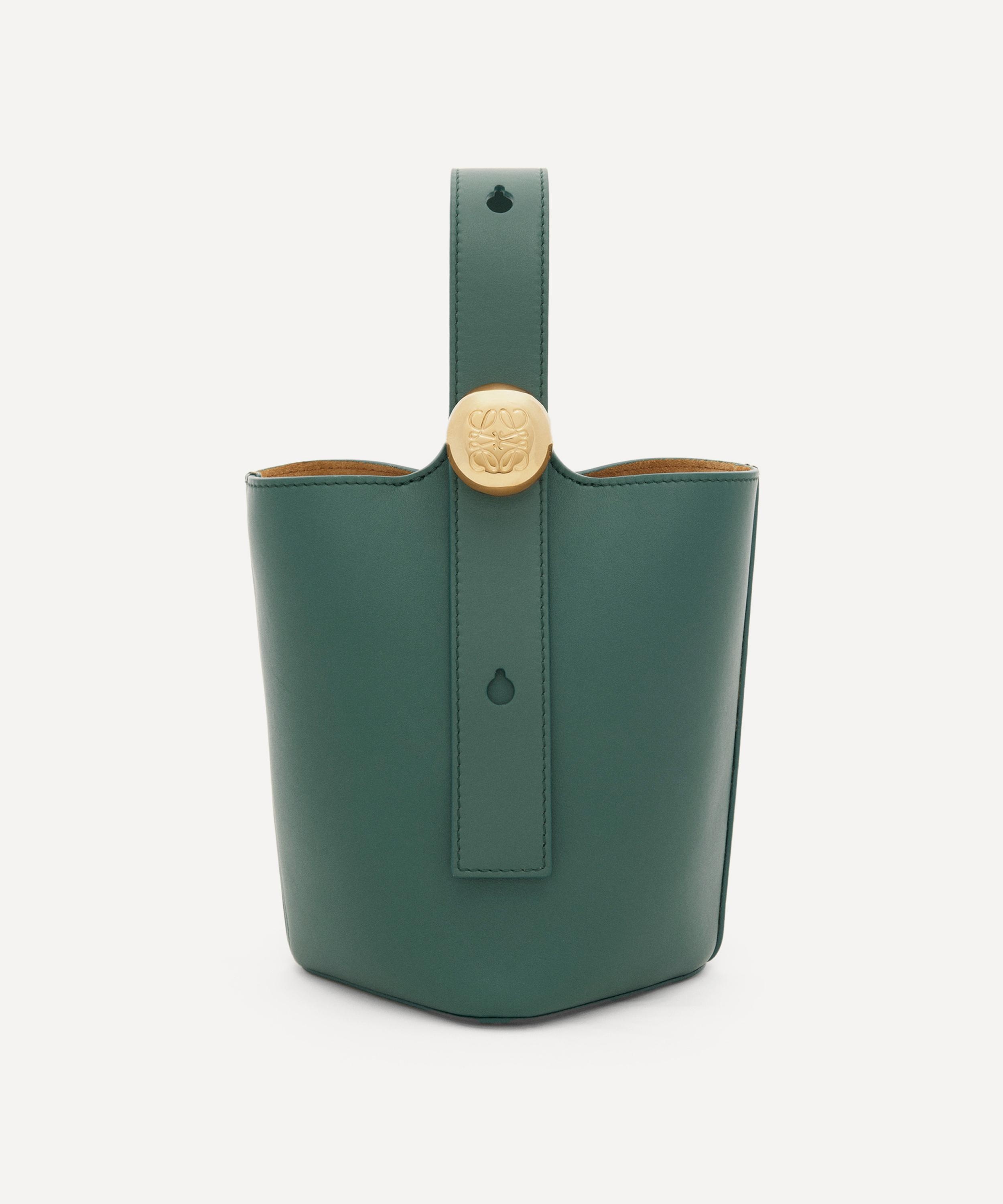 Mini Pebble Leather Bucket Bag - 1