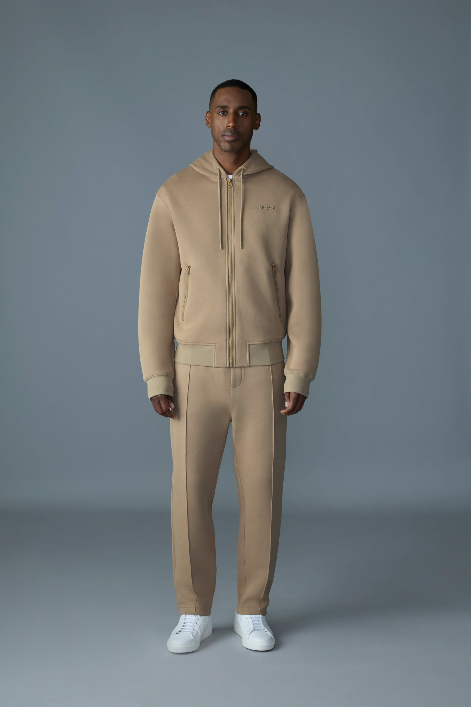 KRYSTOS Double-face Jersey zip-up hoodie - 2
