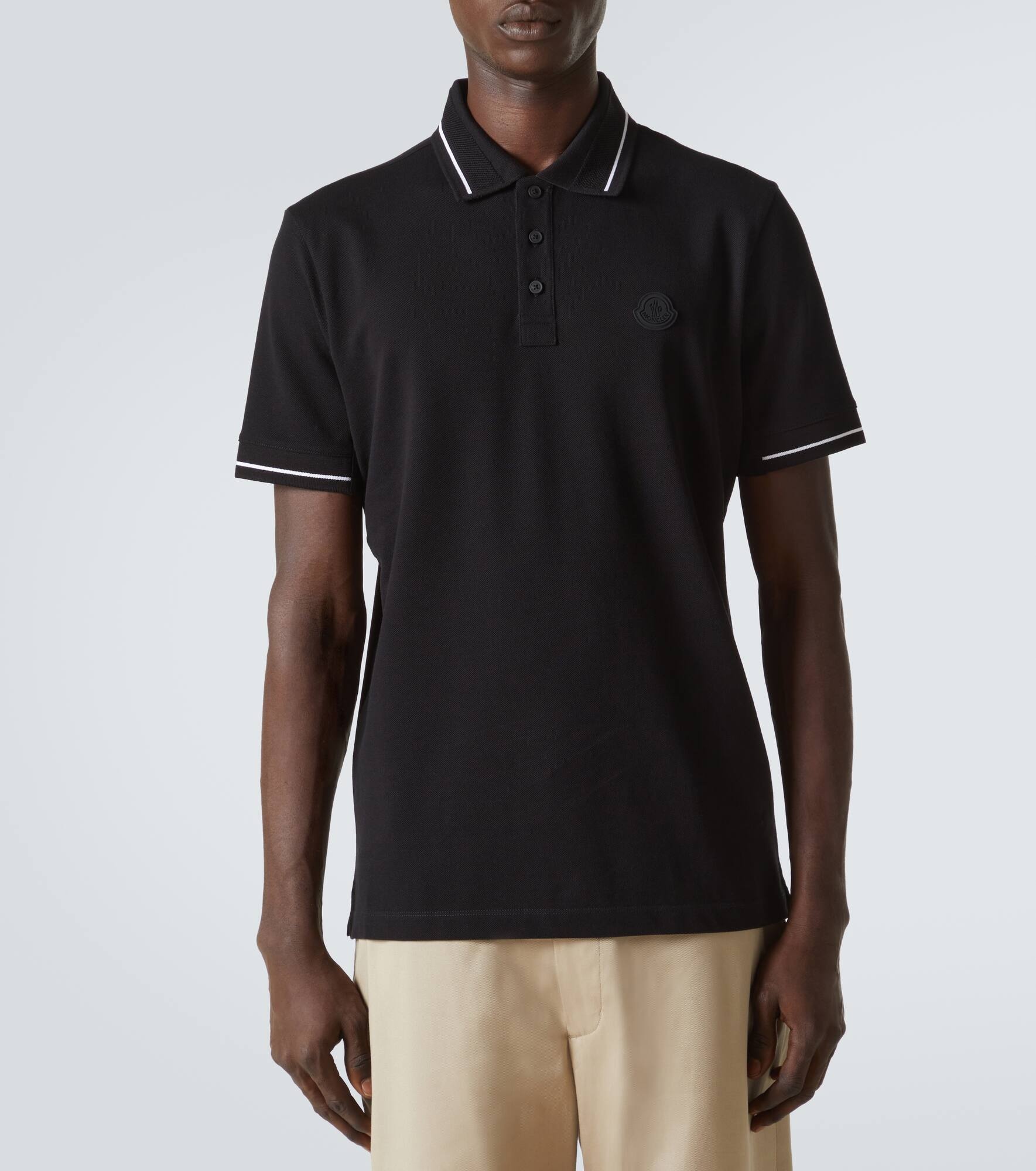 Logo cotton piqué polo shirt - 3