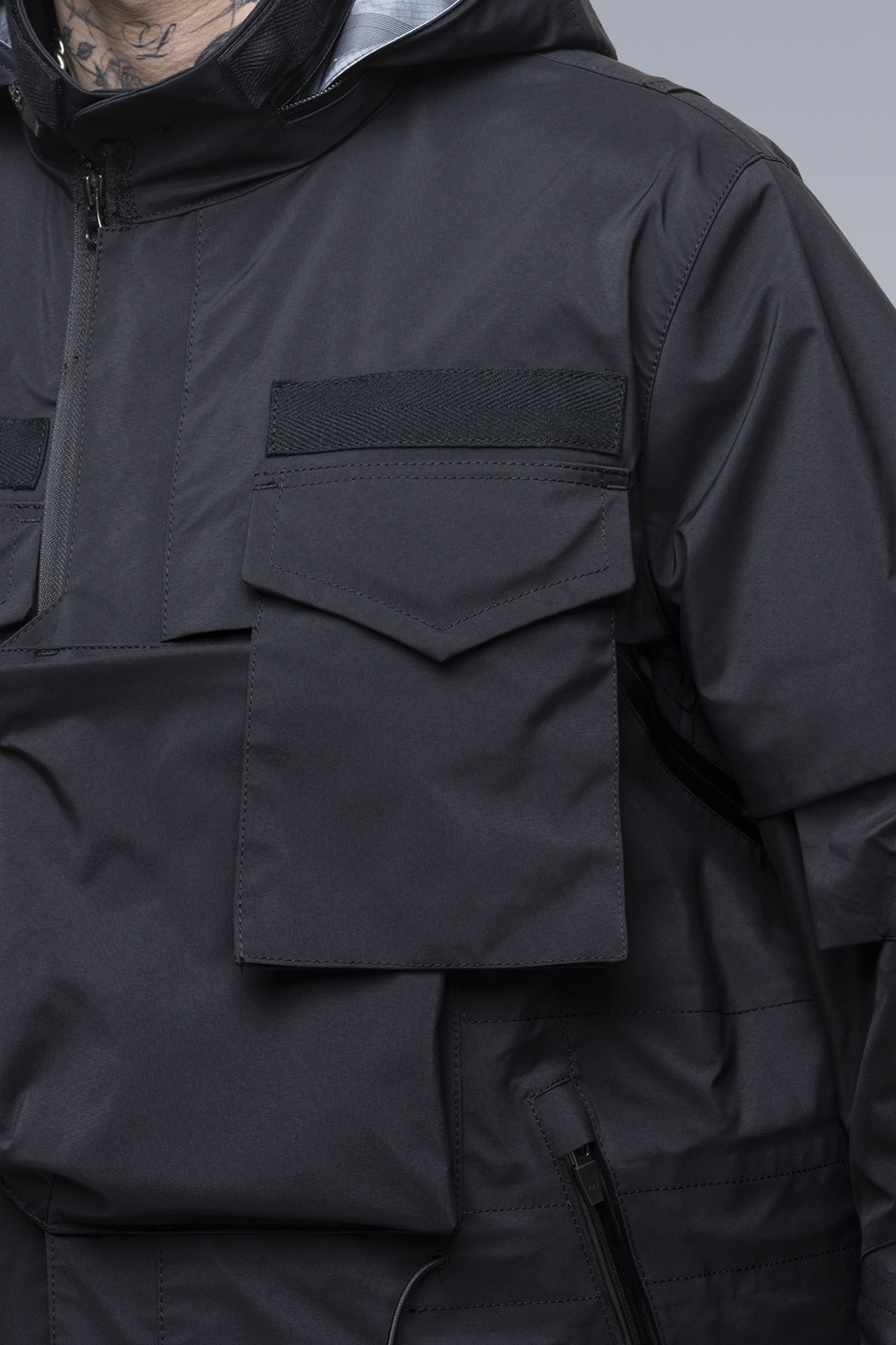 ACRONYM SAC-J2761 sacai / ACRONYM Field Jacket Black | REVERSIBLE