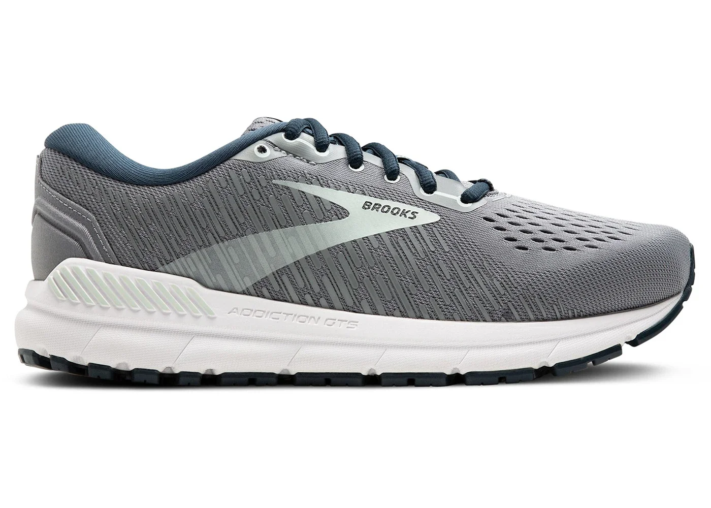 Brooks Addiction GTS 15 Grey Navy Aqua (Women's) - 1
