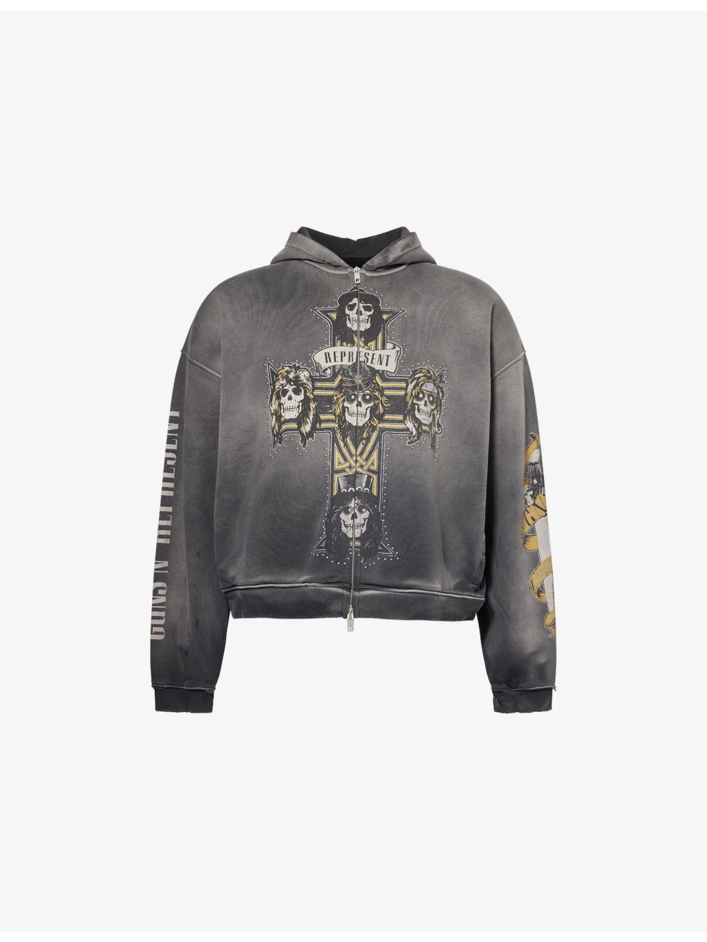 Represent x Guns N' Roses Exclusive Tour Zip Cotton-Jersey Hoody - 1