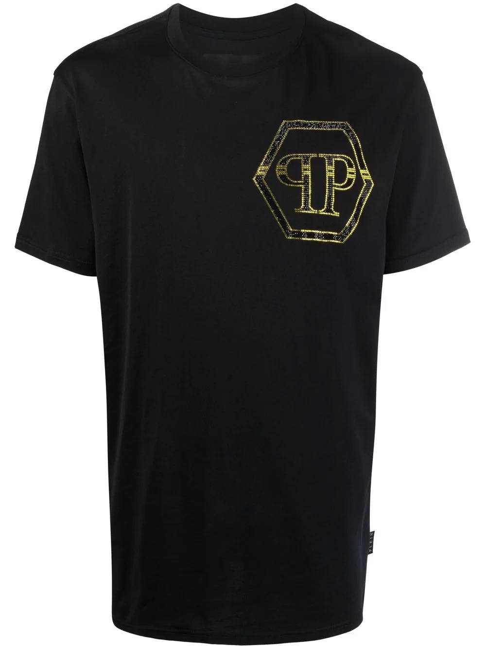 Hexagon logo-print cotton T-shirt - 1