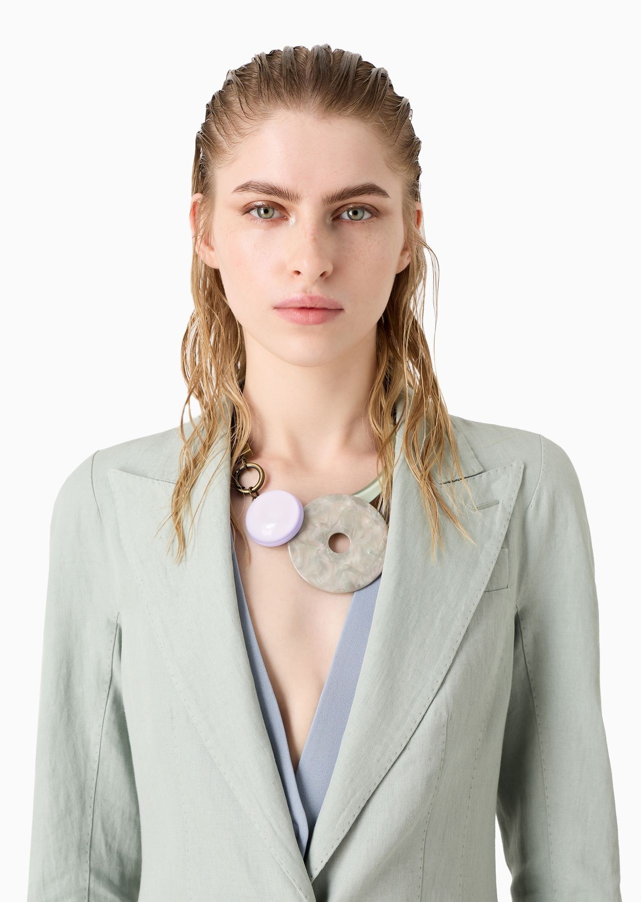 Single-breasted linen jacket - 5