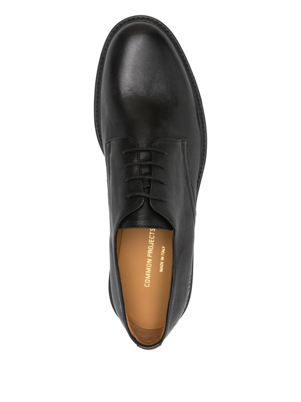 leather lace-up derby shoes - 4