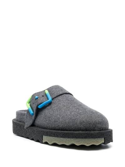 Off-White Spongesole flannel clogs outlook