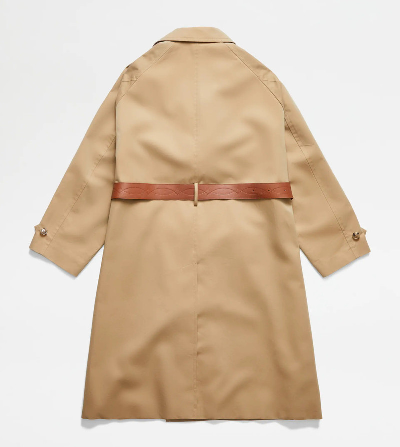 TRENCH COAT WITH LEATHER INSERTS - BEIGE 5
