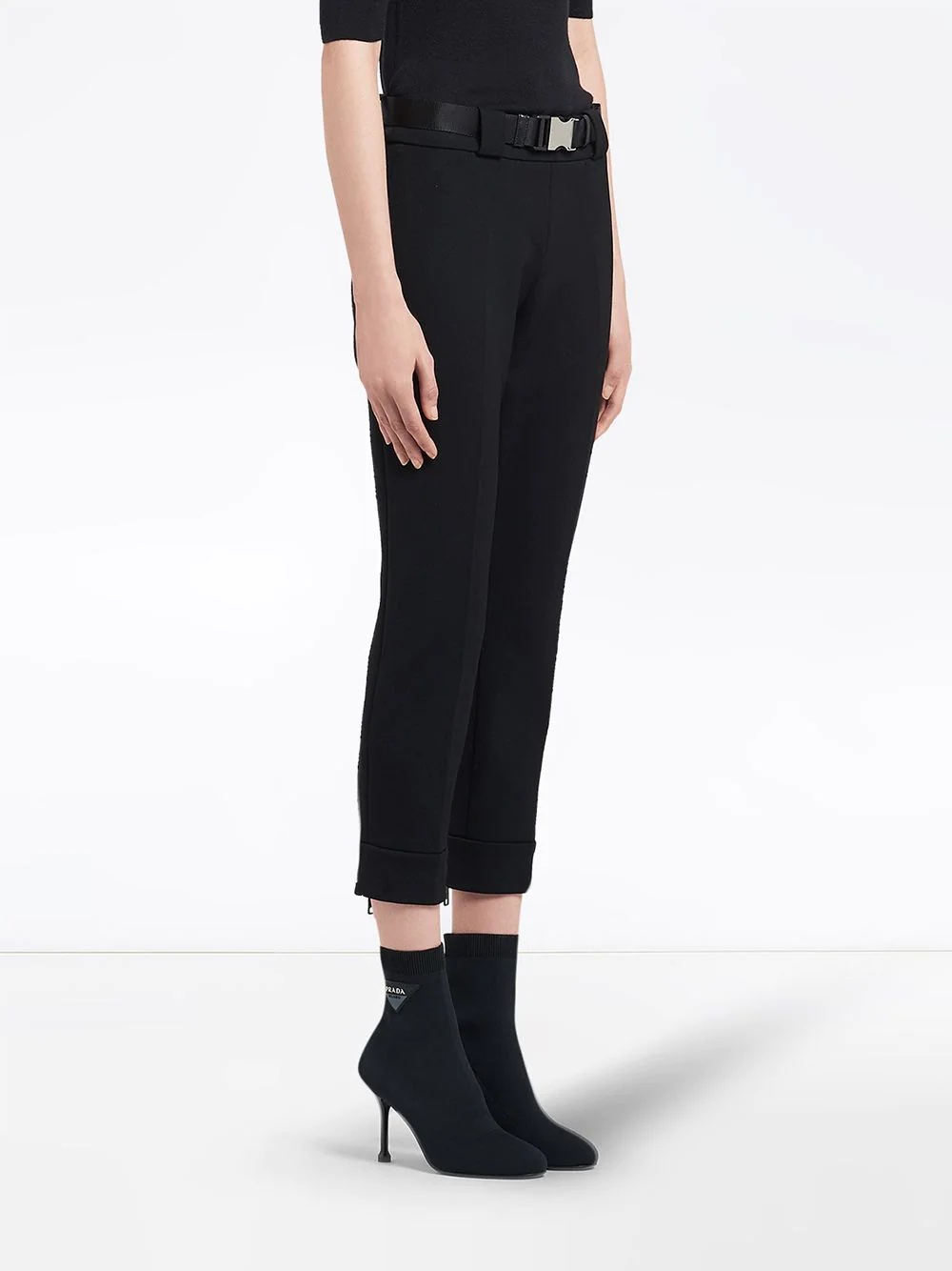 zip detail trousers - 3