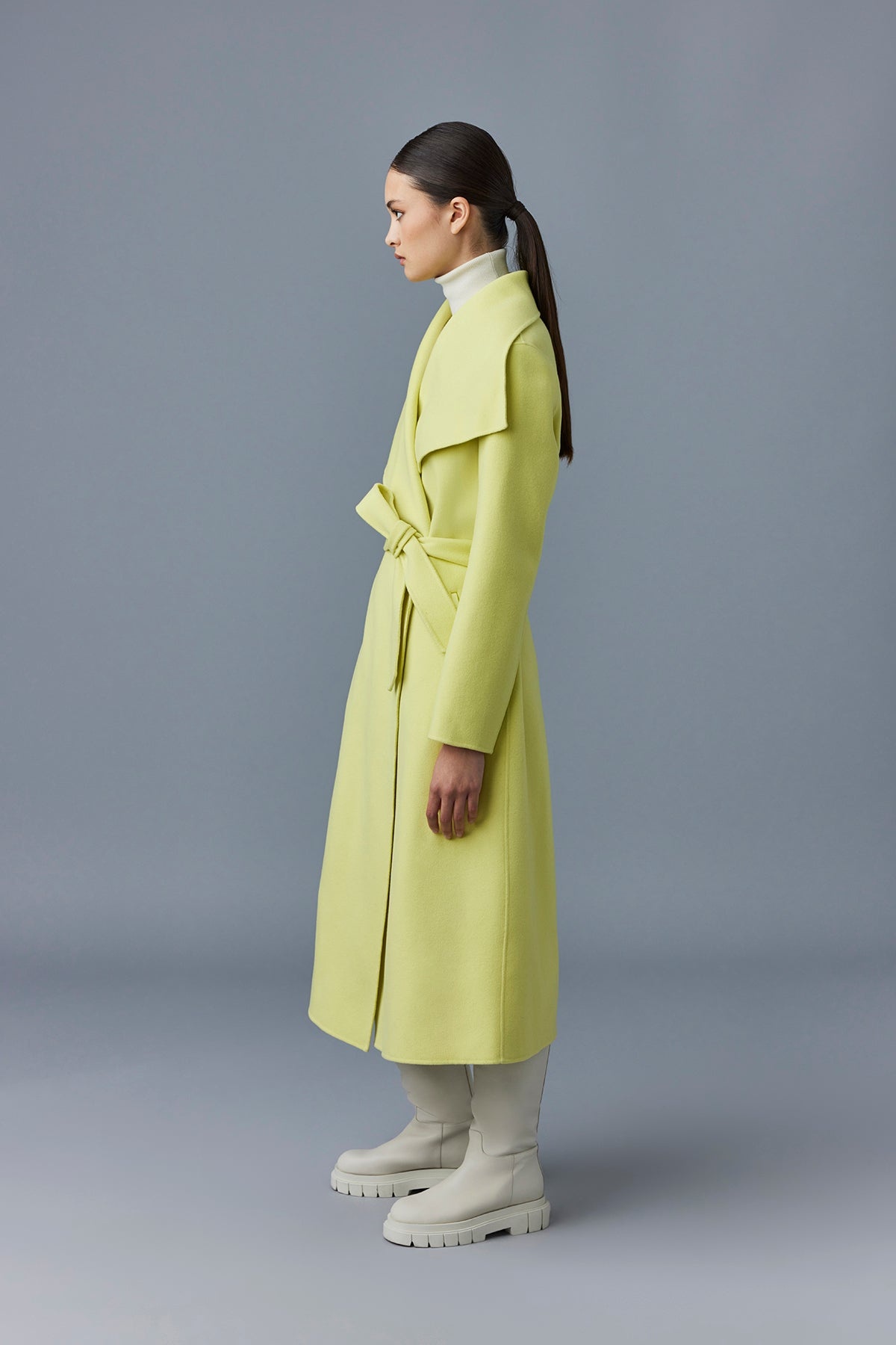 MAI-CN Double-face wool wrap coat - 4