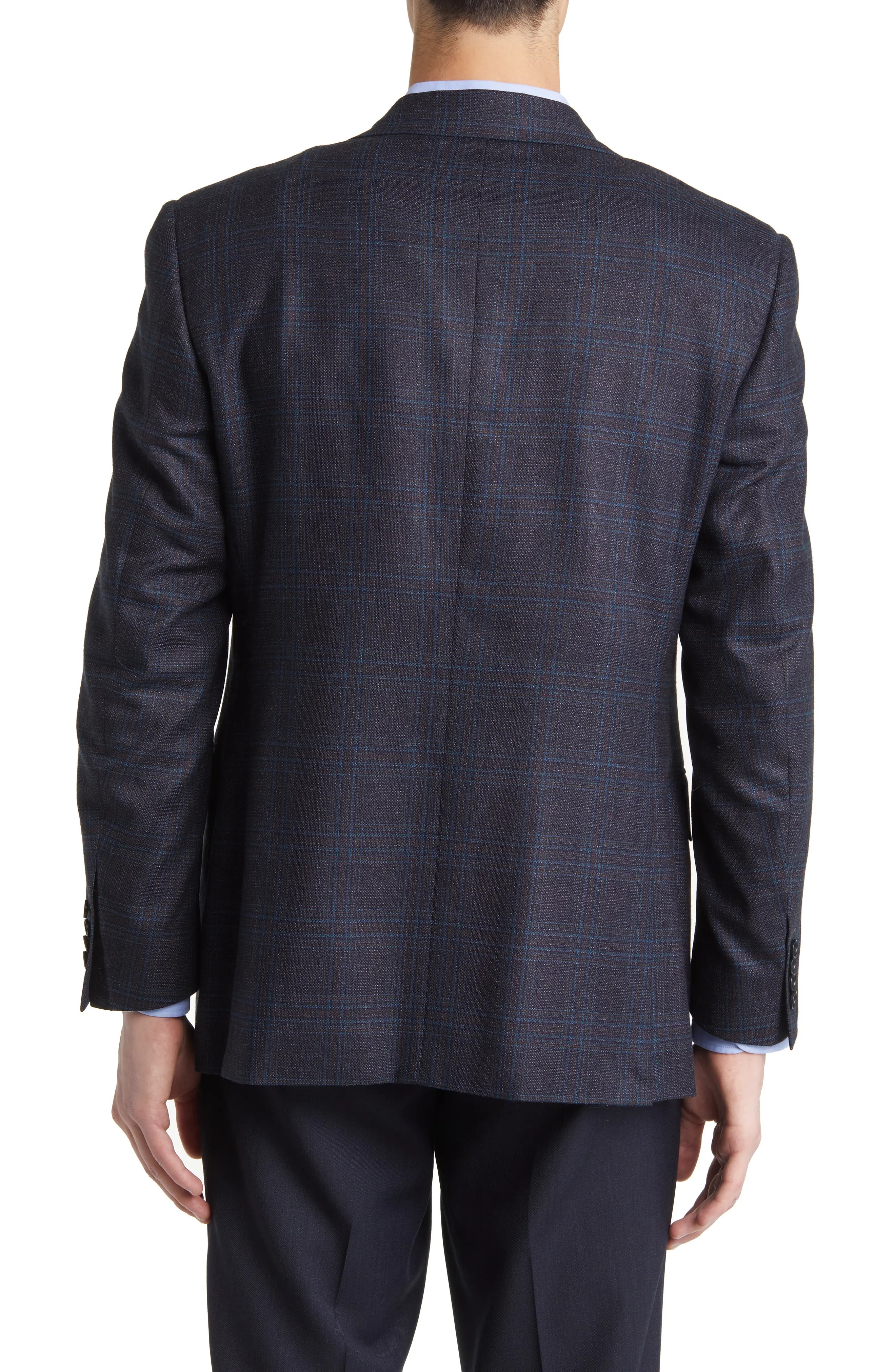 Siena Regular Fit Plaid Silk & Wool Sport Coat - 2