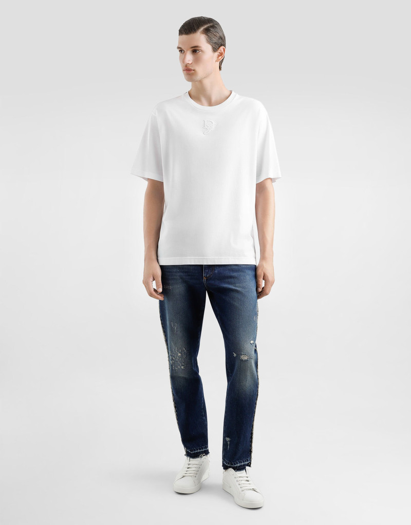 Dolce & Gabbana Cotton T-shirt with logo embroidery outlook