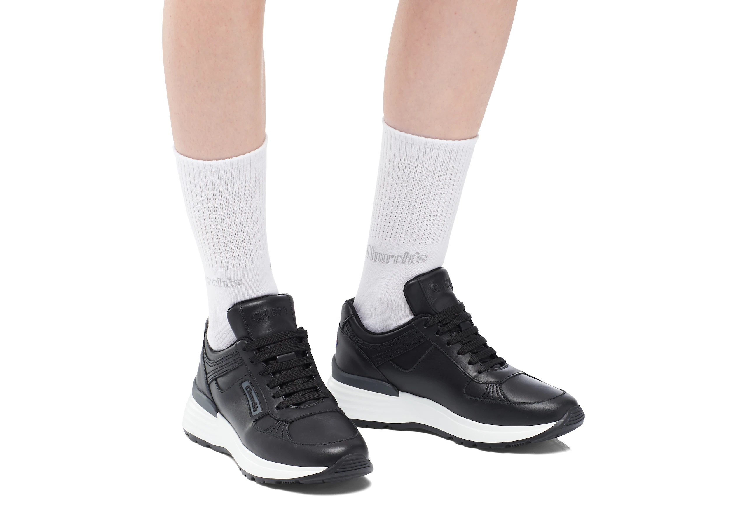 Ch873
Plume Calf Leather Retro Sneaker Black - 5