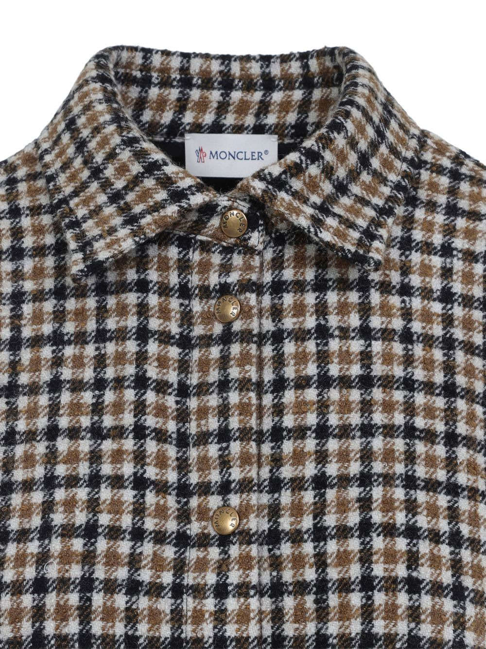 checked-pattern buttoned shirt - 3