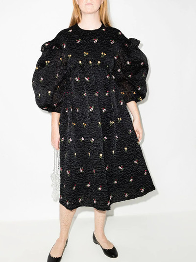 Simone Rocha signature-sleeve midi dress outlook