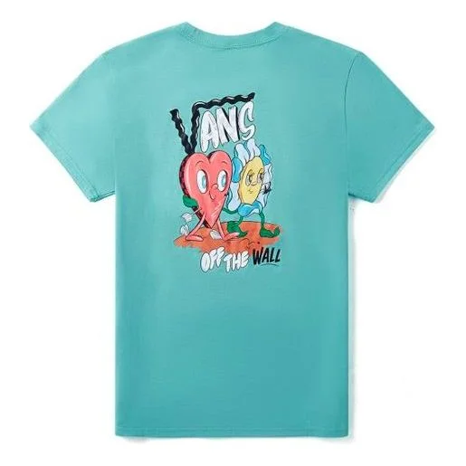 (WMNS) Vans Back Large Cartoon Printing Short Sleeve Green VN0A4MNOJ29 - 1