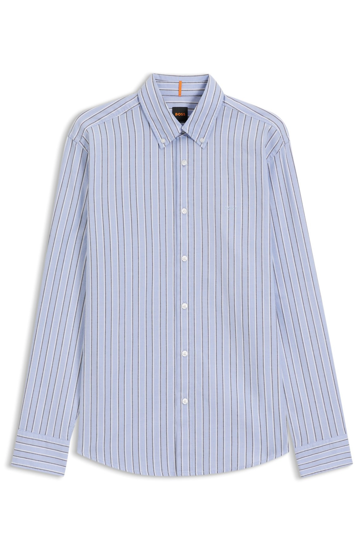 REGULAR-FIT SHIRT IN STRETCH-COTTON DOBBY - 1