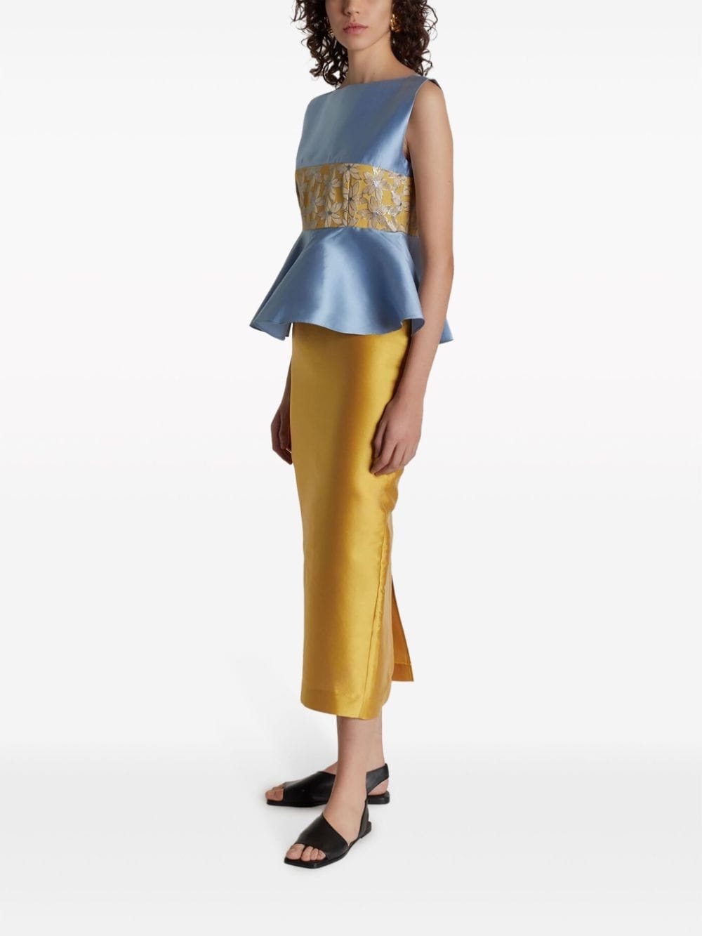 Cy peplum-waist midi dress - 3