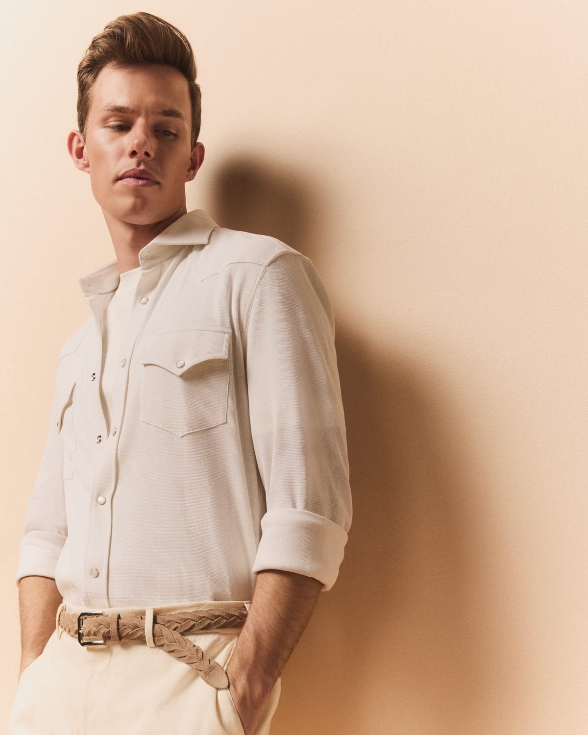 Men's Cotton and Silk Western Shirt - 5