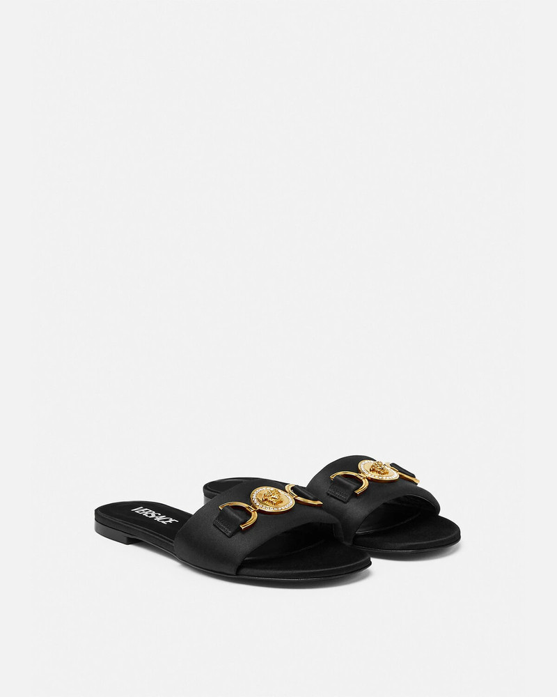 VERSACE Medusa '95 Satin Flat Sandals outlook