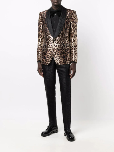 Dolce & Gabbana leopard-print single-breasted suit outlook