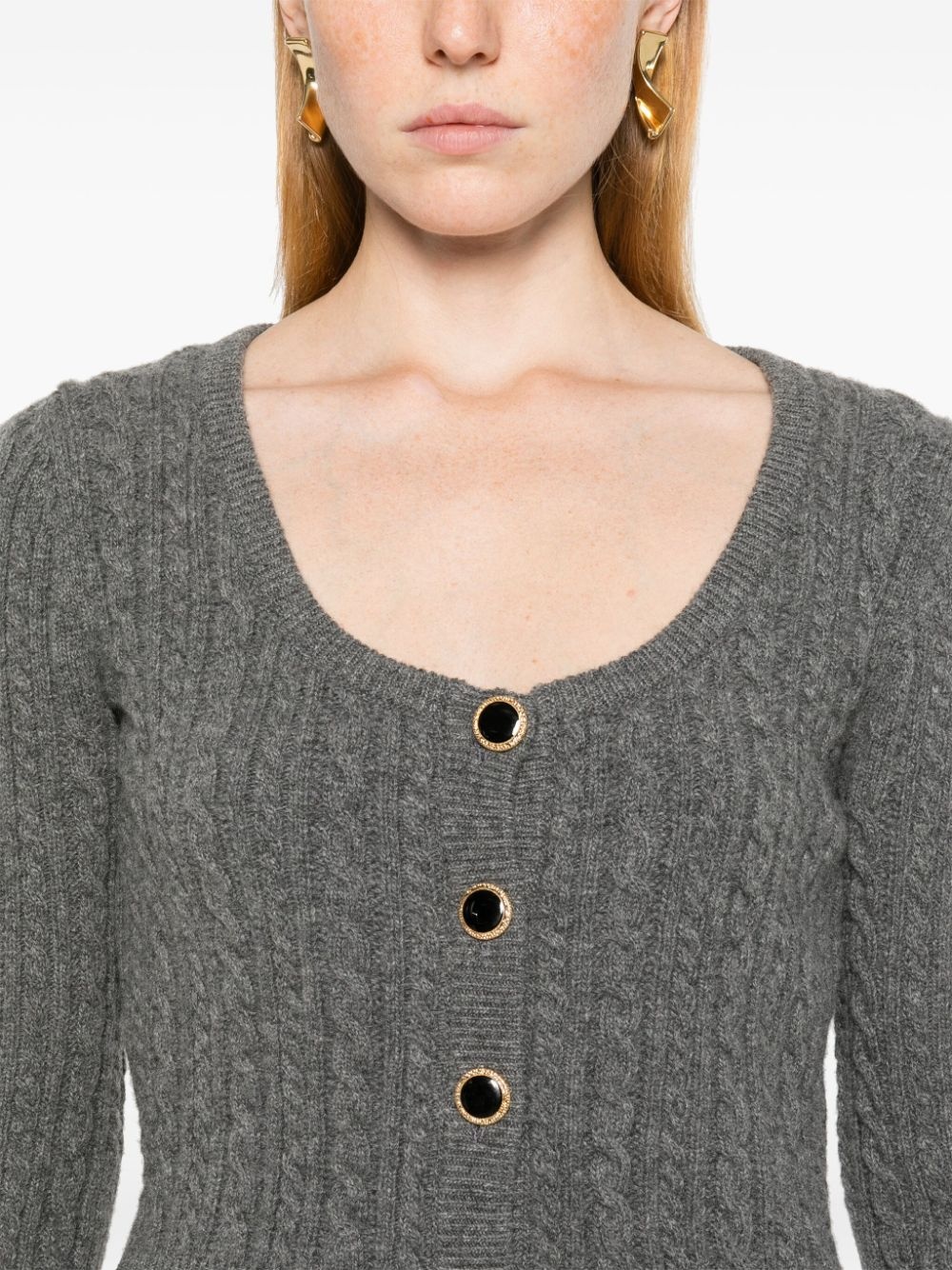 knitted wool cardigan - 5
