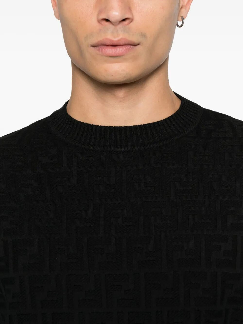 `Fendi Zucca Allover` Crew-Neck Sweater - 3