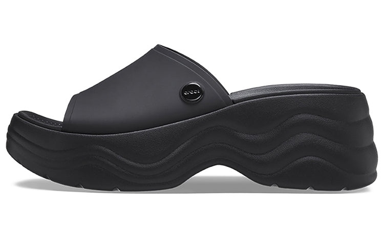 (WMNS) Crocs Skyline Slide Sandals 'Black' 208182-001 - 2