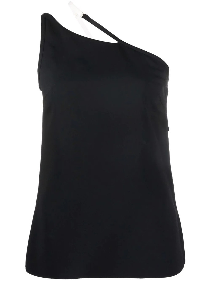 contrast asymmetric strap top 1