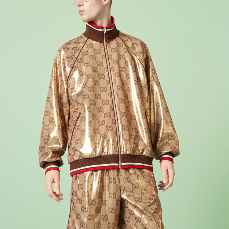 Gucci GG Technical Jersey Zip Jacket 'Gold' 737363-XJFFG-2486 - 4