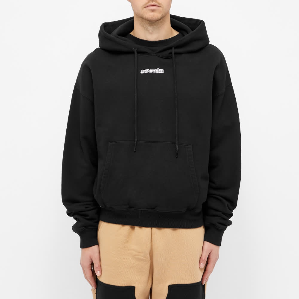 Off-White Marker Over Hoodie 'Black' OMBB037E20FLE0021025 - 3