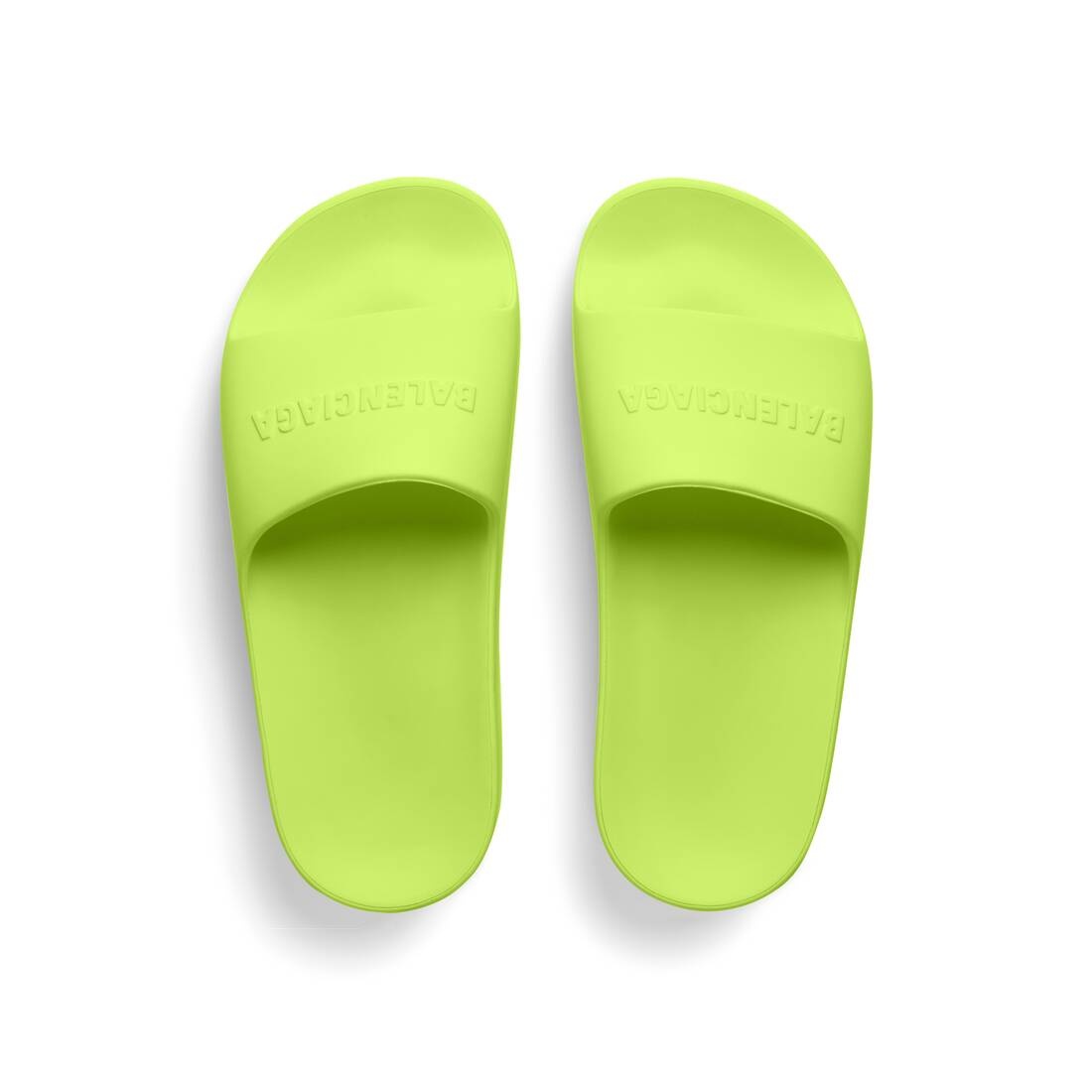 Women's Chunky Slide Sandal in Fluo Yellow - 6