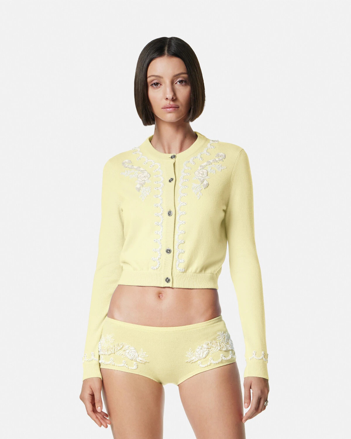 Embroidered Cashmere Knit Cardigan - 4
