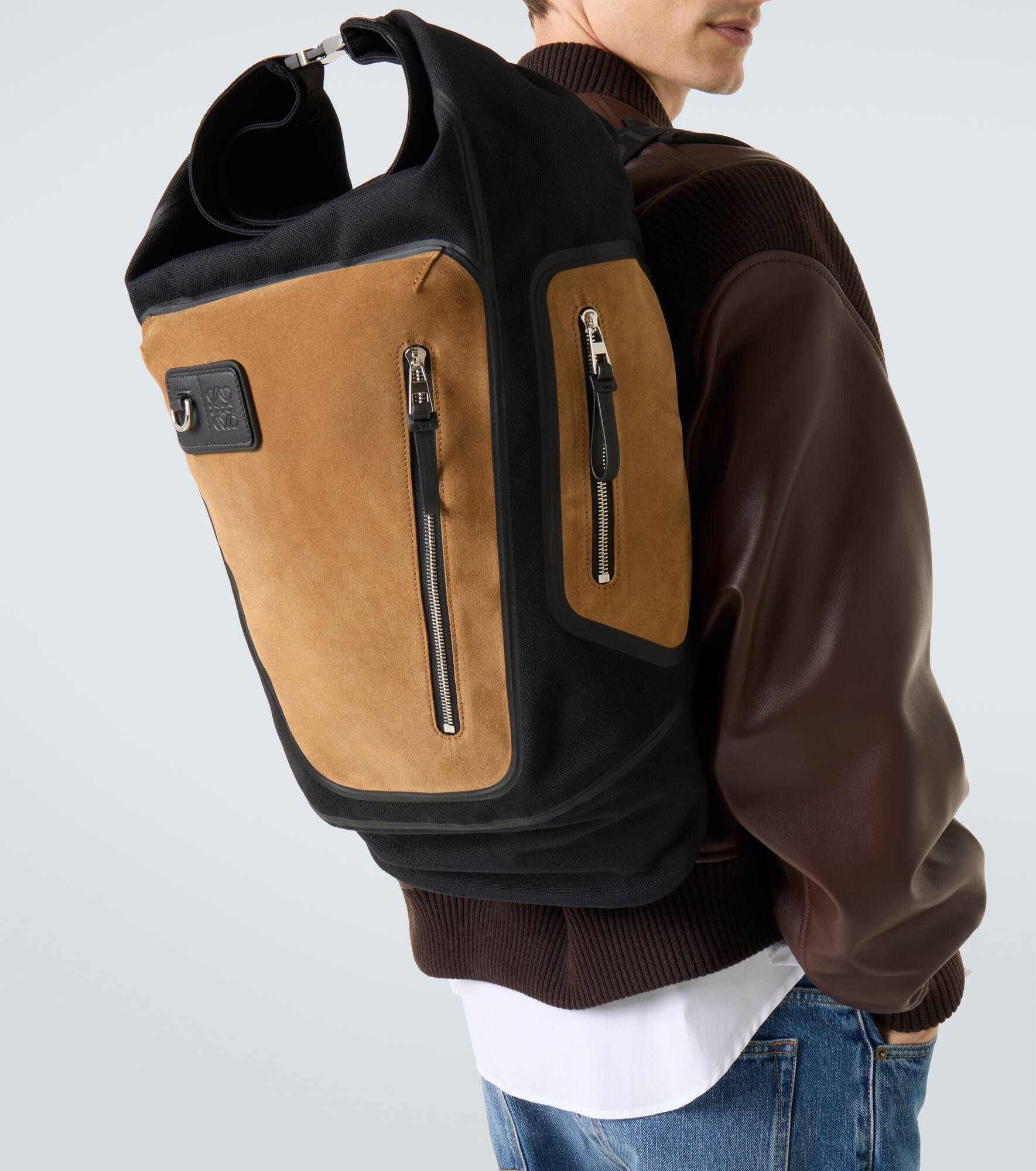 Flex canvas and suede backpack - 3