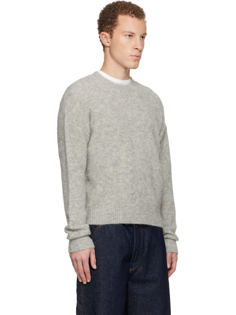 Gray Alpaca Ami Crewneck Sweater 2